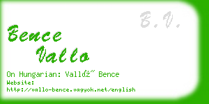 bence vallo business card